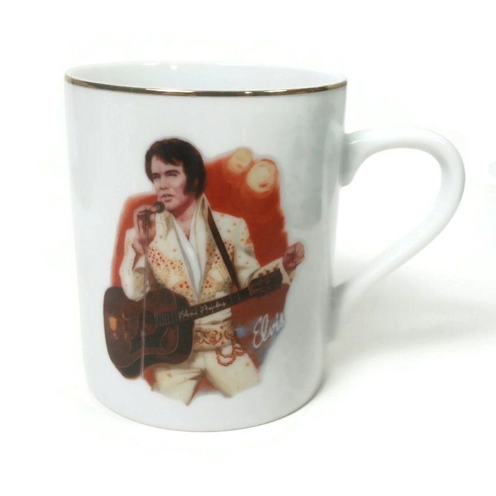 Elvis Presley "Lonesome Tonight" Coffee Cup Mug Nostalgia Collectible Vintage 19